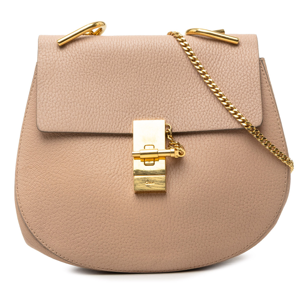 Pre-Loved Chloé Small Grained Lambskin Drew Crossbody